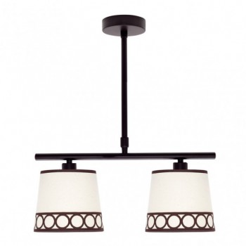 Distribuidor - Lâmpadas Diversas | Lâmpadas Clássicas | LAMPARA DALIA 2XE14 BEIS/MARRÓN REGX40X16 CM Ref: 114852002